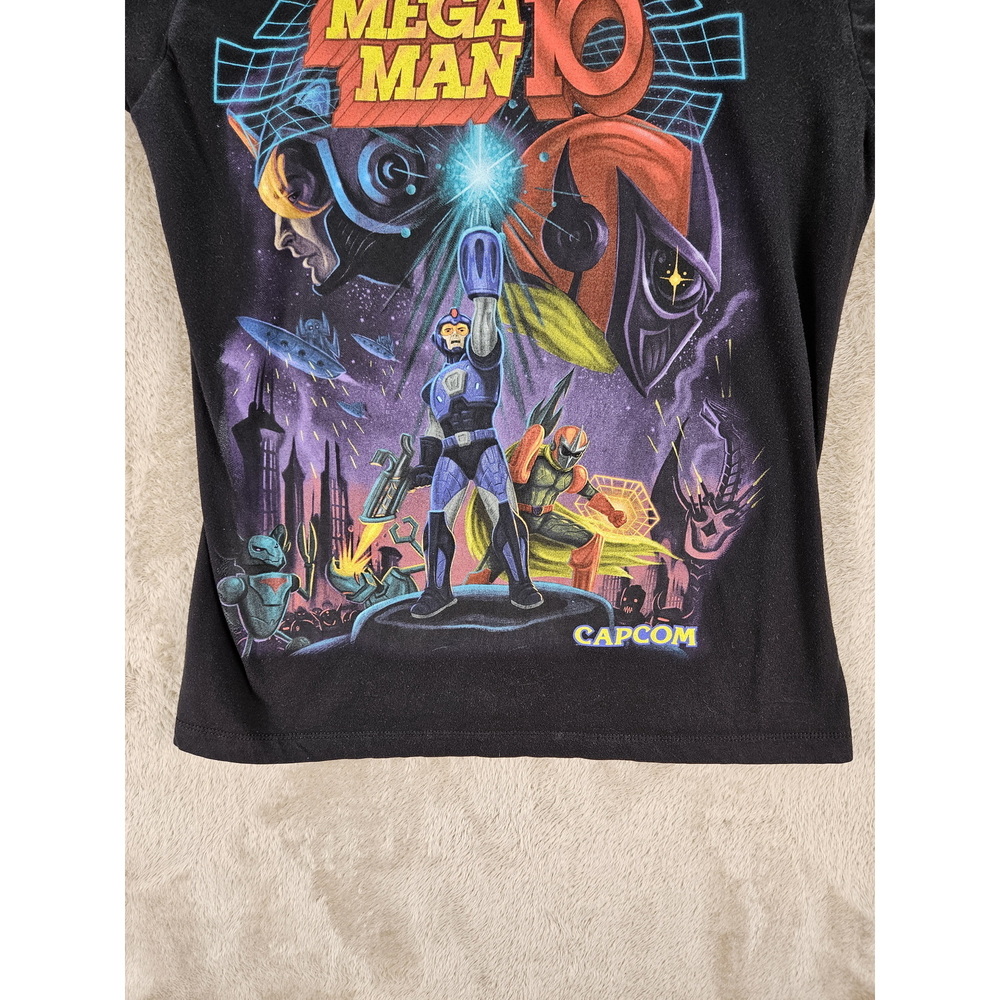 Mega Man T-shirt Video Game Tee Crewneck Size M Black - Picture 5 of 10